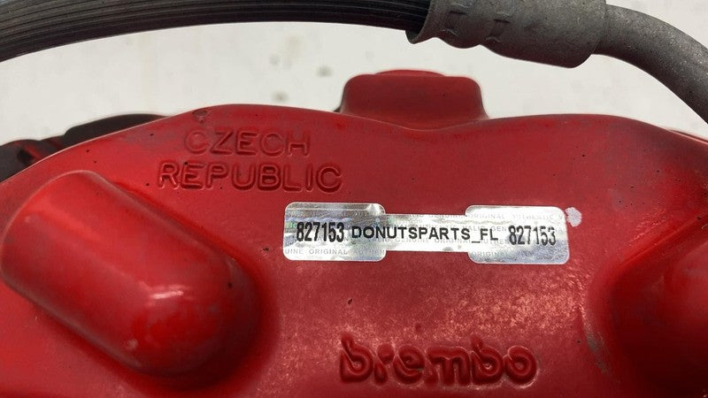 ⭕ 2016-2020 Tesla Model X Front Driver Side Caliper Red w/ Brake Hose 