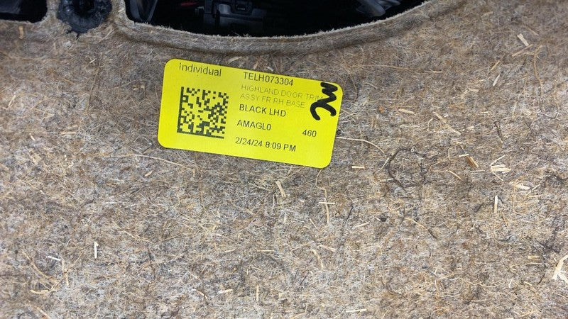 1983176-28-B ⭕ 2024 2025 Tesla Model 3 Front Highland Door Panel Trim Card Right 1983176-28-B