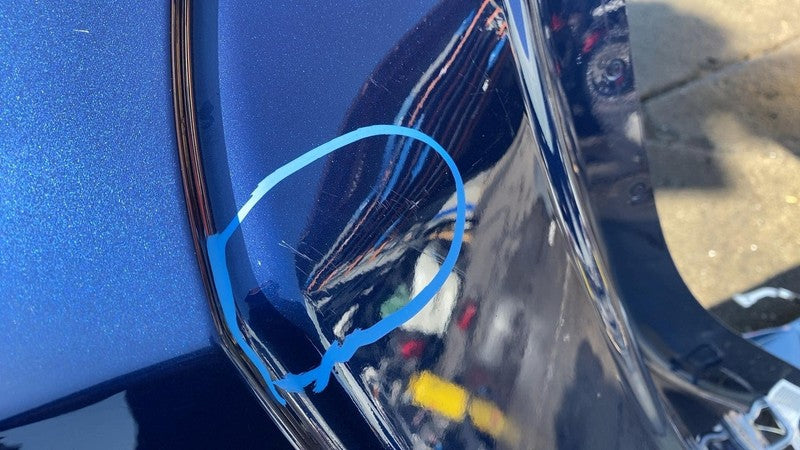 2020-2023 Tesla Model Y Rear Right Quarter Panel Structural Cutout RH Blue PPSB