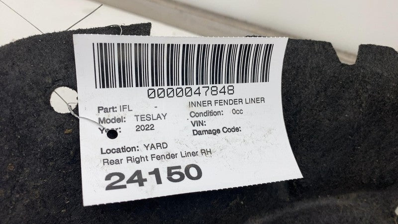 149261600A ⭕ 20-24 Model Y Rear Right Wheel Arch Fender Liner Splash Shield RH 1492616-00-A