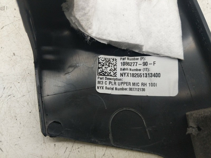 1086277-90-F ⭕ 17-23 Model 3 Rear Passenger Side C-Pillar Upper Trim Cover Right 1086277-90-F