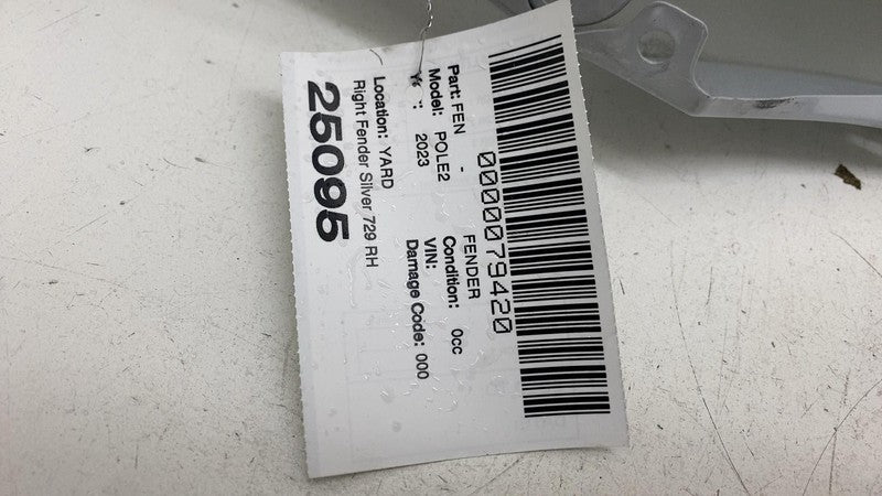 ⭕ 21-25 Polestar 2 Front Passenger Side Fender Shell Panel Right RH Silver - 729