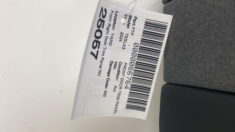 ⭕24-25 Tesla Model 3 Front Passenger Highland Door Panel Trim Right RH (Cloth)