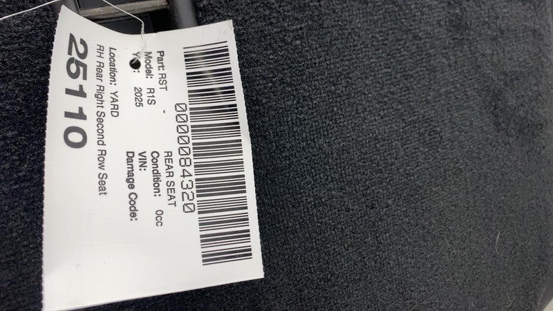 ⭕ 2022-2025 Rivian R1S Rear Right Seat Track 2nd Row Assembly Black Mo