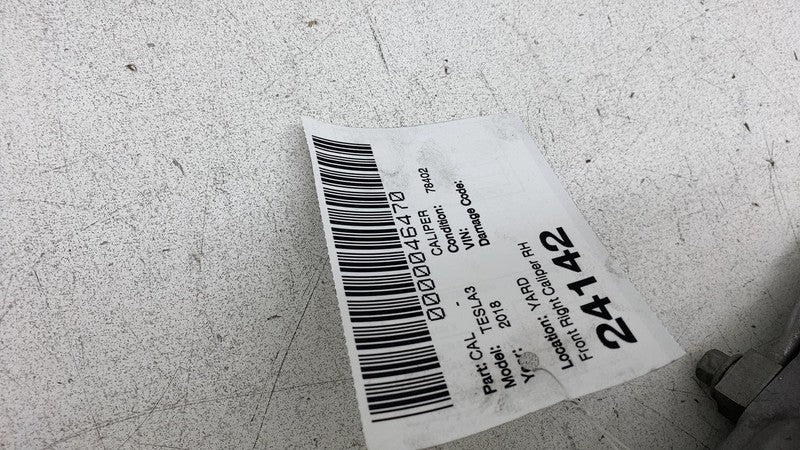 104462200D ⭕ 2017-2023 Tesla Model 3 Front Caliper w/ Brake Hose Line Right 1044622-00-D