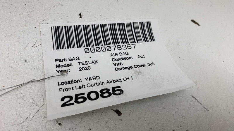 ⭕ 16-25 Tesla Model X Front Driver 1st Row Roof Curtain Airbag Left 10