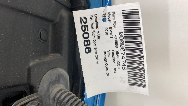 ⭕ 2014-2020 BMW i3 I01 Rear Passenger Side Door Shell Panel Right Assy Blue C01