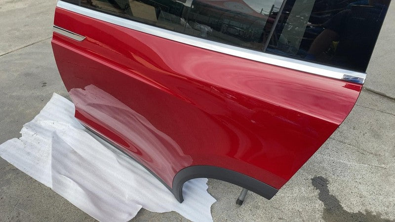 ⭕ 16-25 Tesla Model X Rear Left Falcon Door Shell Panel LH Red PPMR 10