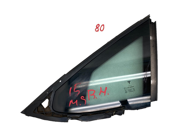 ⭕ 12-15 Tesla Model S Rear Passenger Side Quarter Fixed Glass Right 1051820-00-A