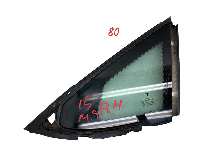 E6 43R-008010 ⭕ 12-15 Tesla Model S Rear Passenger Side Quarter Fixed Glass Right 1051820-00-A