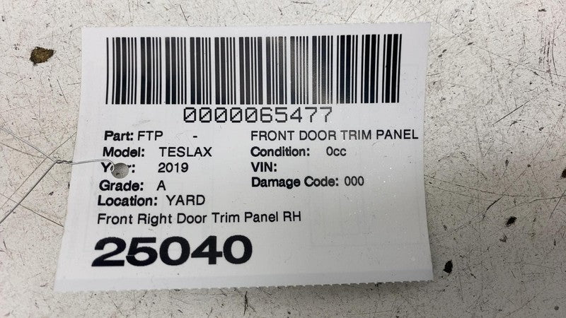 ⭕ 2016-2020 Model X Front Right Interior Door Panel Trim Card Cover 10