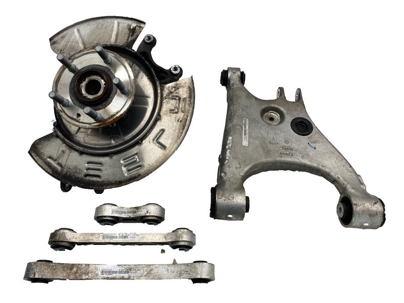 ⭕ 12-15 Tesla Model S Rear Right Spindle Knuckle Hub + Control Arm Link RH RWD