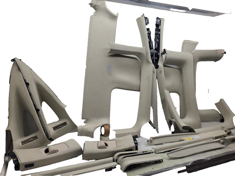 ⭕ 15-20 Tesla Model X Headliner Interior Pillar Falcon Door Trim Garnish Cream