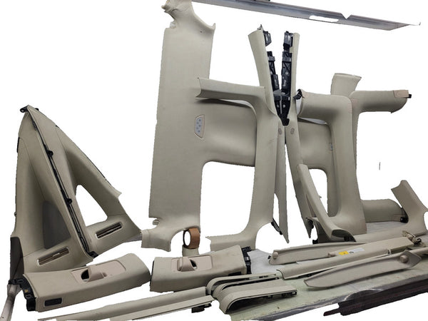 ⭕ 15-20 Tesla Model X Headliner Interior Pillar Falcon Door Trim Garnish Cream