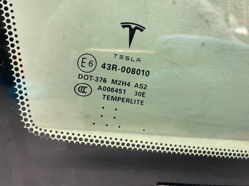 ⭕ 16-20 Tesla Model S MS Rear Driver Side Quarter Window Glass Left 10