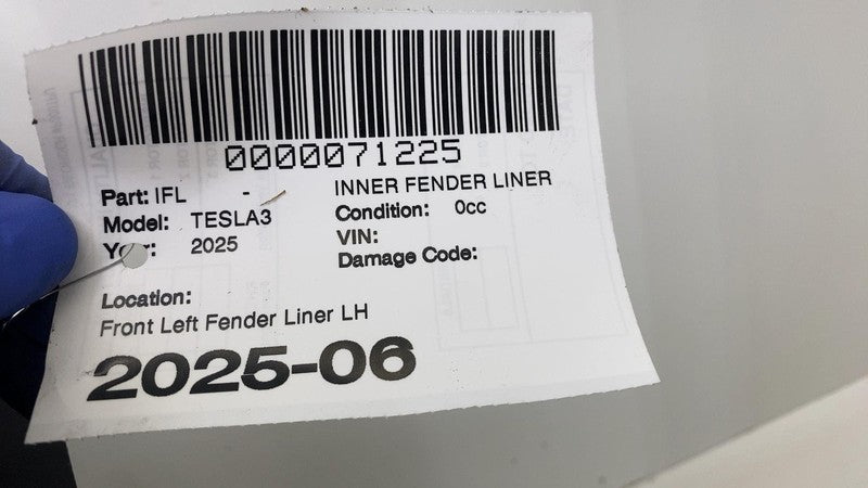 169455700E ⭕ 24 25 Tesla Model 3 Front Right Wheel Fender Liner Splash Shield 1694557-00-E