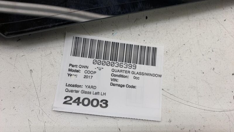 732873 ⭕ 2015-2020 Mini Cooper S Rear Driver Side Quarter Window Glass Left LH Assembly
