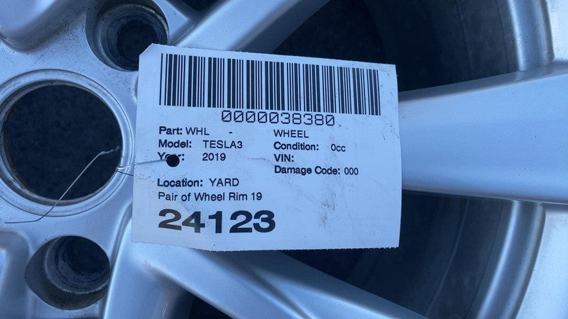 2017-2020 Tesla Model 3 M3 Wheel Rim 19x8.5J+40MM w/ Continental Tire 