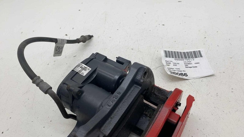 ⭕16-20 Model X Rear Driver Side Caliper Red w/ Brake Hose Line Left 10