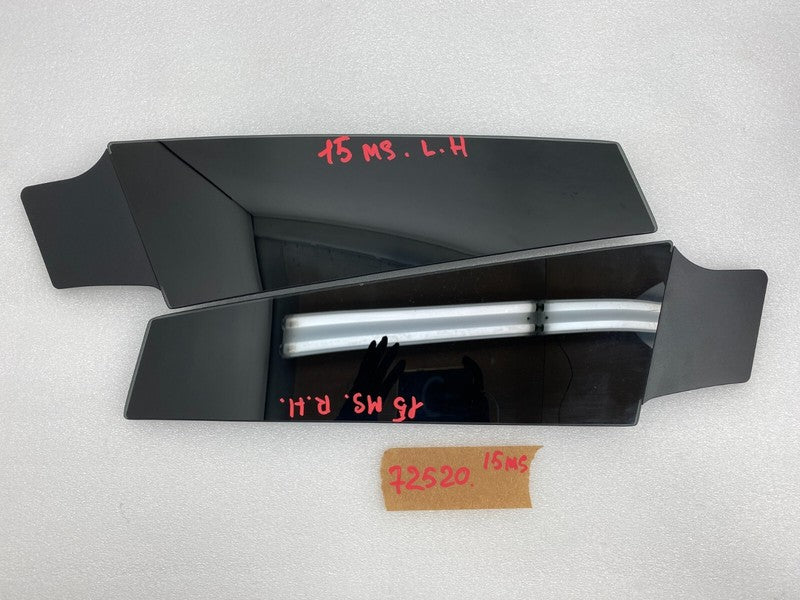 14942 ⭕ 12-15 Model S MS Left & Right B-Pillar Molding Applique Glass Trim 14942/14941