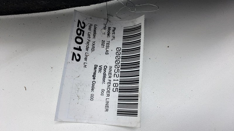 2021-2024 Tesla Model S Rear Driver Side Wheel Arch Liner Splash Shield Left LH