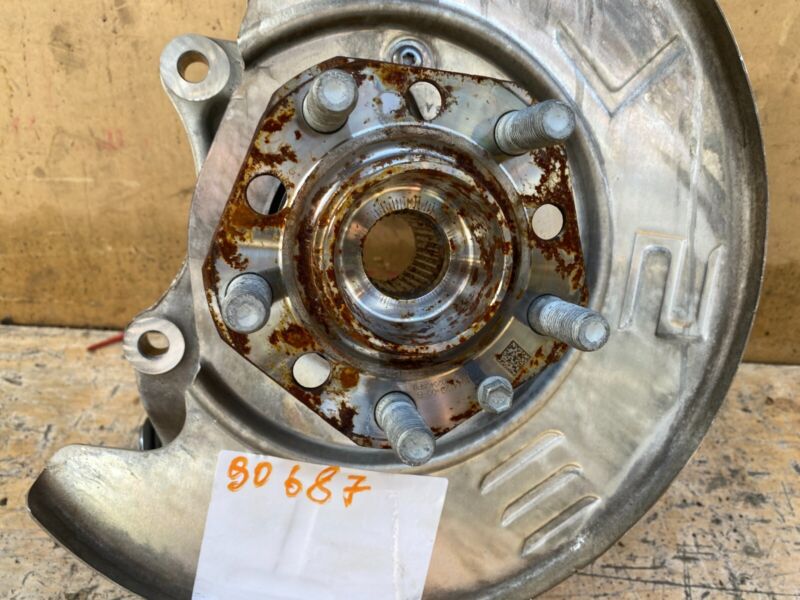 1044416 00 F 17-23 Model 3 Rear Right Side Spindle Knuckle w/ Shield & Wheel Hub 1044416-00-F