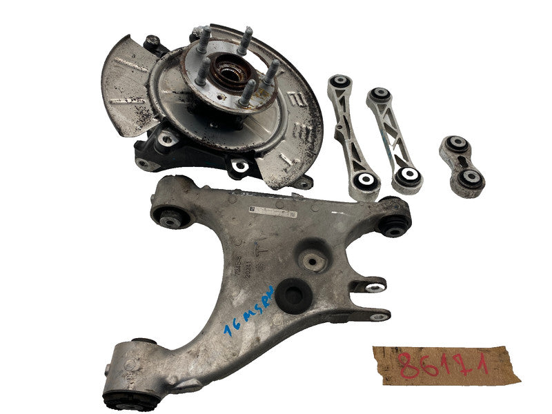 ⭕ 12-15 Tesla Model S Rear Right Spindle Knuckle Hub + Control Arm Link RH RWD