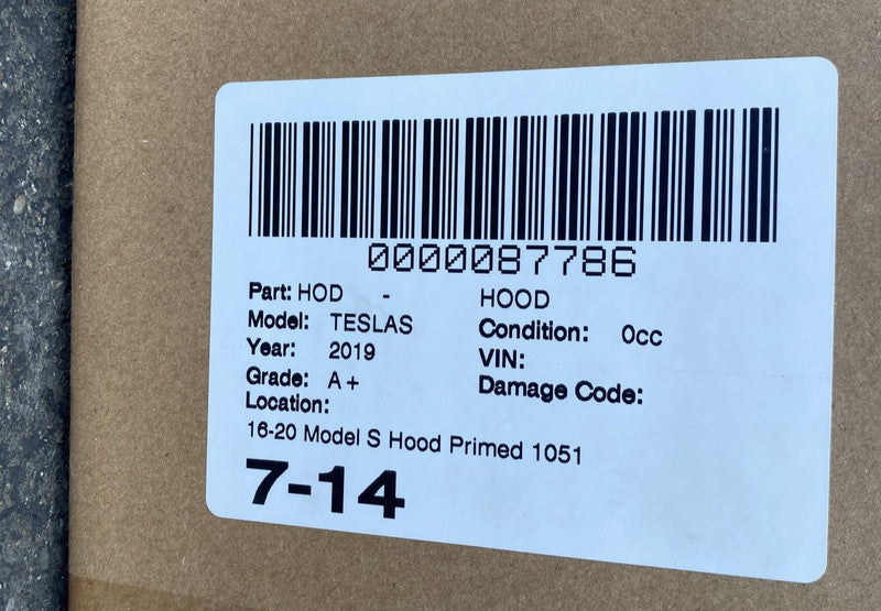 1051875-E0-G ⭕2016-2020 Tesla Model S Front Hood Bonnet Shell Panel Cover Primed 1051875-E0-G