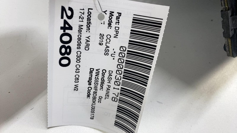 2019-2021 Mercedes-Benz C300 C-Class Dashboard Dash Instrument Panel Assembly