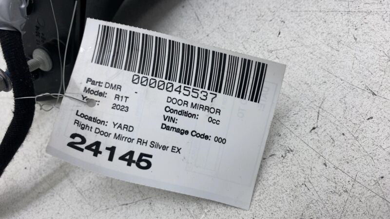 2022-2024 Rivian R1T R1S Front Right Rear View Power Door Mirror Silver - EXP004