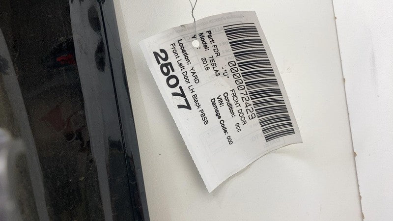 ⭕ 2017-2020 Tesla Model 3 Front Driver Side Door Shell Panel Left LH Black PBSB