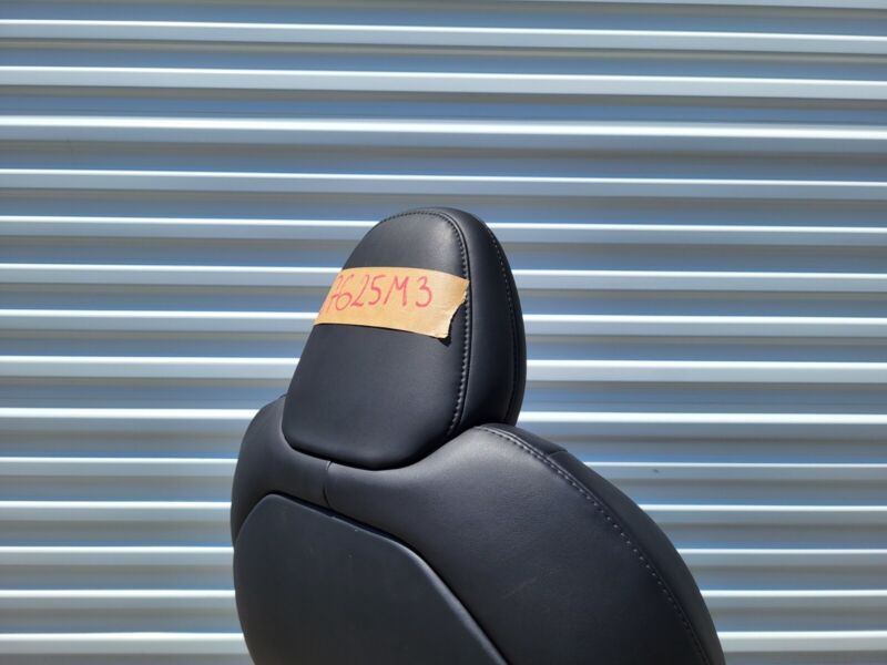 ⭕ 17-22 Tesla Model 3 Y Front Passenger Side 1st Row Seat Leather Black Right RH