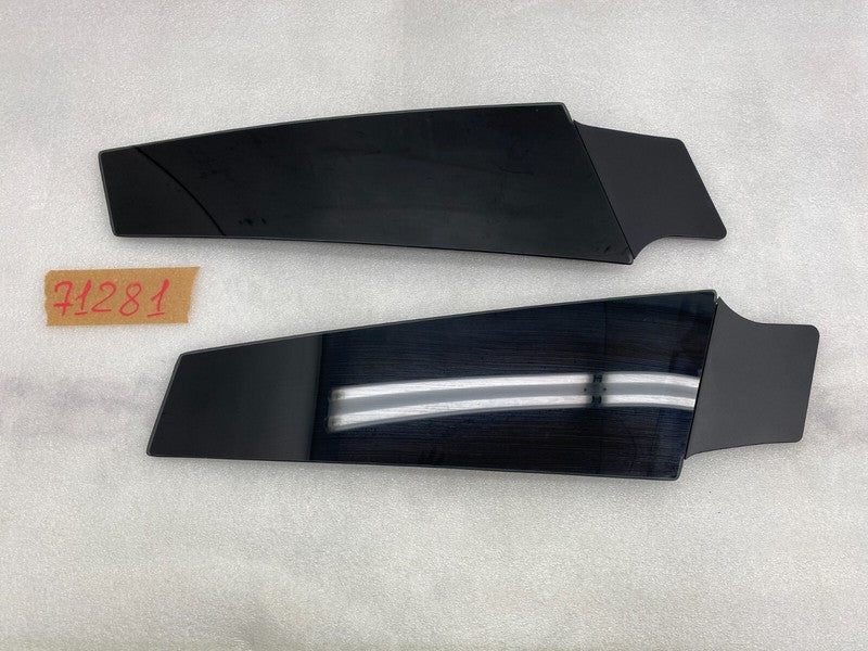 14942 ⭕ 2012-2015 Tesla Model S Left & Right Side B-Pillar Molding Applique Glass Trim