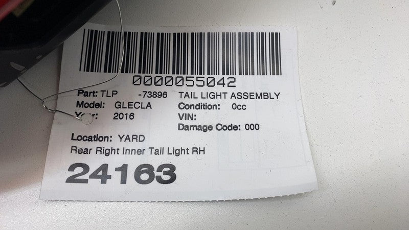 A 166 906 60 02 2016-2019 Mercedes-Benz GLE350 Rear Passenger Left Inner Tail Light Lamp Right