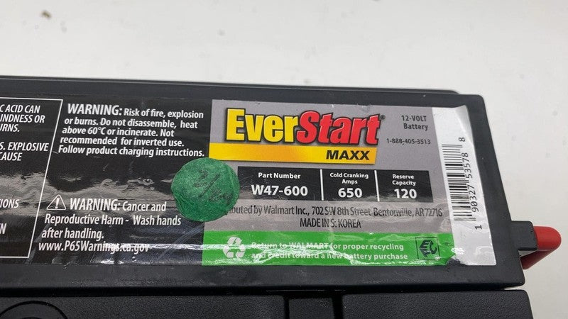 ⭕ 12V Low Voltage Battery Everstart Maxx 650AMP 650CCA W47-600