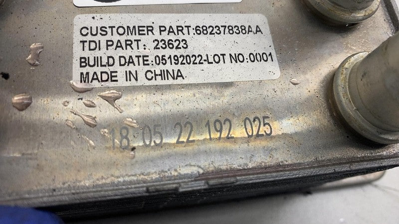 68237838AA 2017-2024 Chrysler Pacifica Battery Coolant Pump Chiller Heat Exchanger Assy OEM