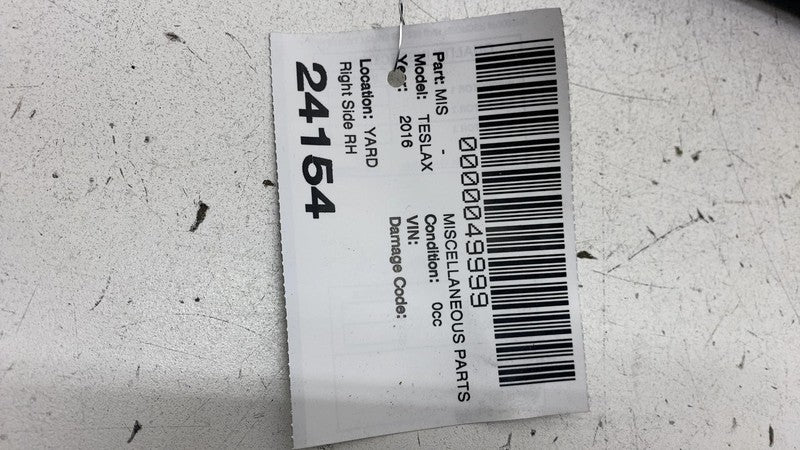 106255000 2016-2020 Tesla Model X Rear Passenger Side Falcon Door Top Trim Panel Right OEM