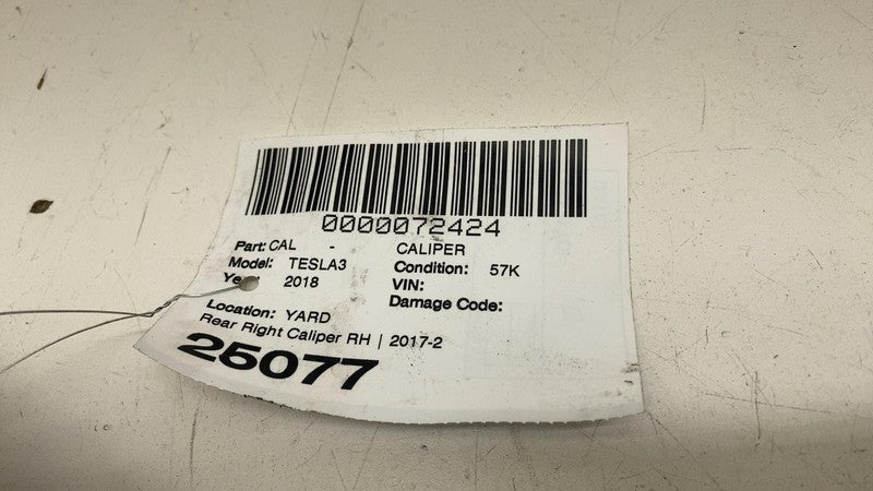 ⭕ 17-25 Tesla Model 3 Y Rear Right Caliper w/ Brake Hose Line BASE 104