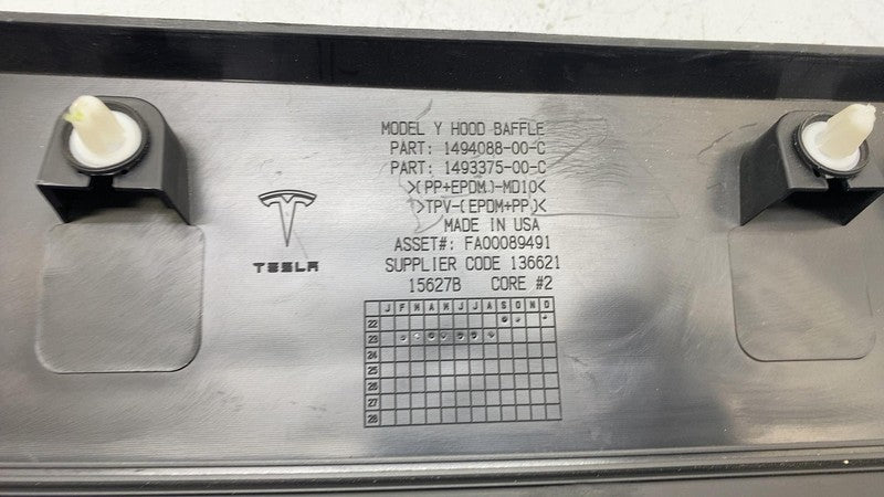 ⭕ 20-23 Tesla Model Y Front Compartment Hood Baffle Cowl Cover Trim 14