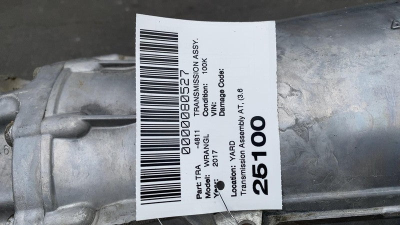 52108711AE ⭕ 2012-2018 Jeep Wrangler Transmission Assembly AT 3.6L Auto AWD 52108711AE