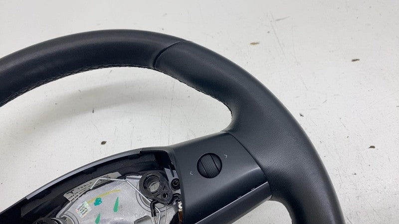 110532400E ⭕ 2017-2020 Tesla Model 3 Steering Wheel Leather Black (Non-Heated) 1105324-00-E