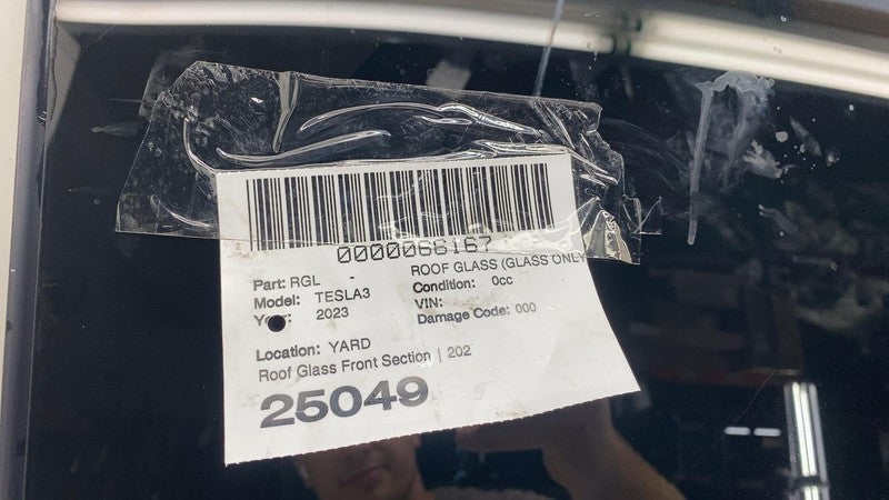 ⭕ 21-23 Model 3 Front Middle Panoramic Sun Moon Roof Window Glass 1587