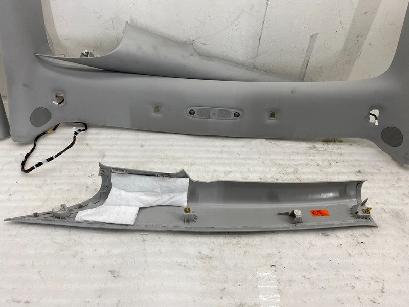 108626571I ⭕ 17-20 Tesla Model 3 Headliner w/ A-Pillar Upper Cover & Rail Trim + Sunvisor