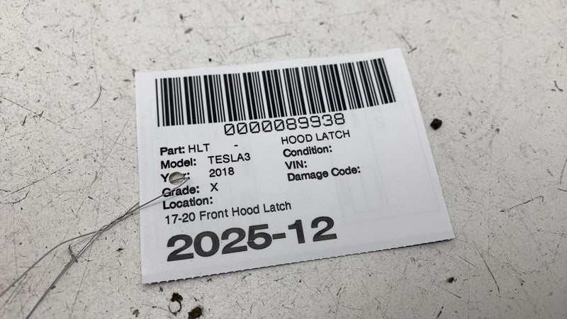 ⭕ 2017-2020 Model 3 Front Hood Lock Latch & Frunk Secondary Release 10
