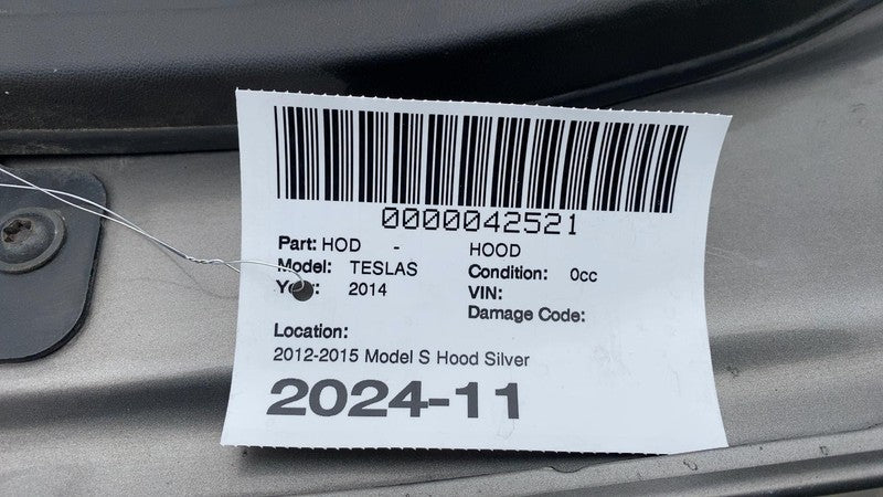 2012 2013 2014 2015 Tesla Model S MS Front Bonnet Hood Shell Panel Ass