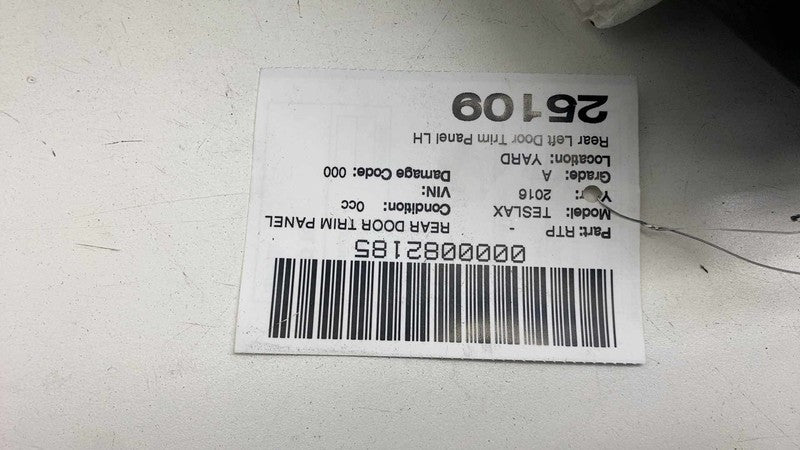 ⭕ 2016-2020 Tesla Model X Rear Driver Side Falcon Door Panel Trim Card