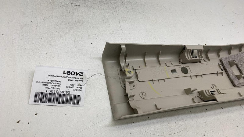 1YA74LA6AD 2014-2023 Dodge RAM ProMaster 2500 Passenger B-Pillar Trim Panel Cover Right OEM