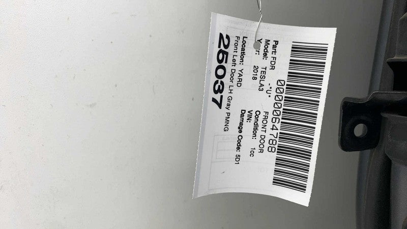 ⭕ 2017-2020 Tesla Model 3 Front Driver Side Door Shell Panel Left LH Gray PMNG