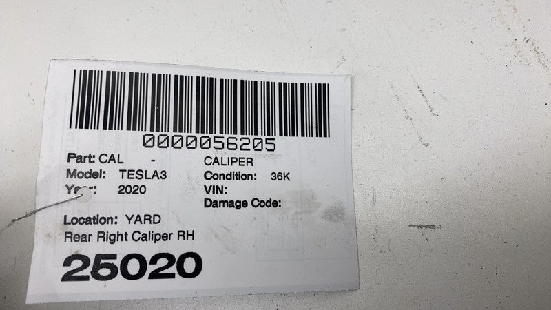 1044624-00-H ⭕ 2017-2025 Tesla Model 3 Rear Right Caliper + Brake Hose Line BASE 1044624-00-H