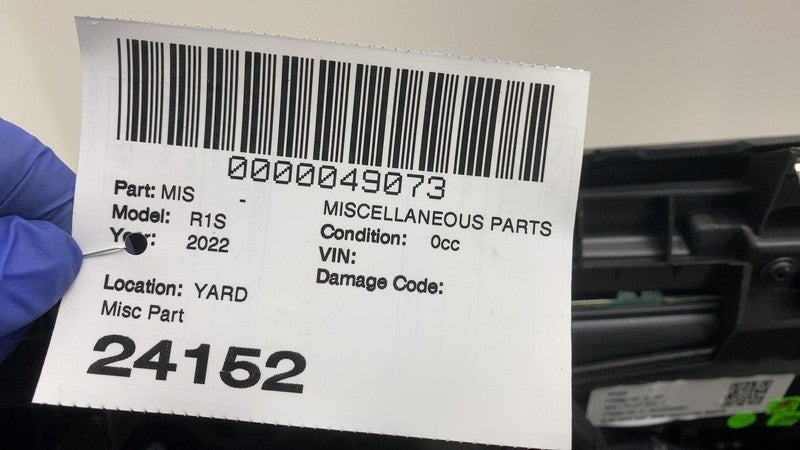 2022-2024 Rivian R1T R1S Front Dashboard Dash Panel Trim Panel Assy Black INT001